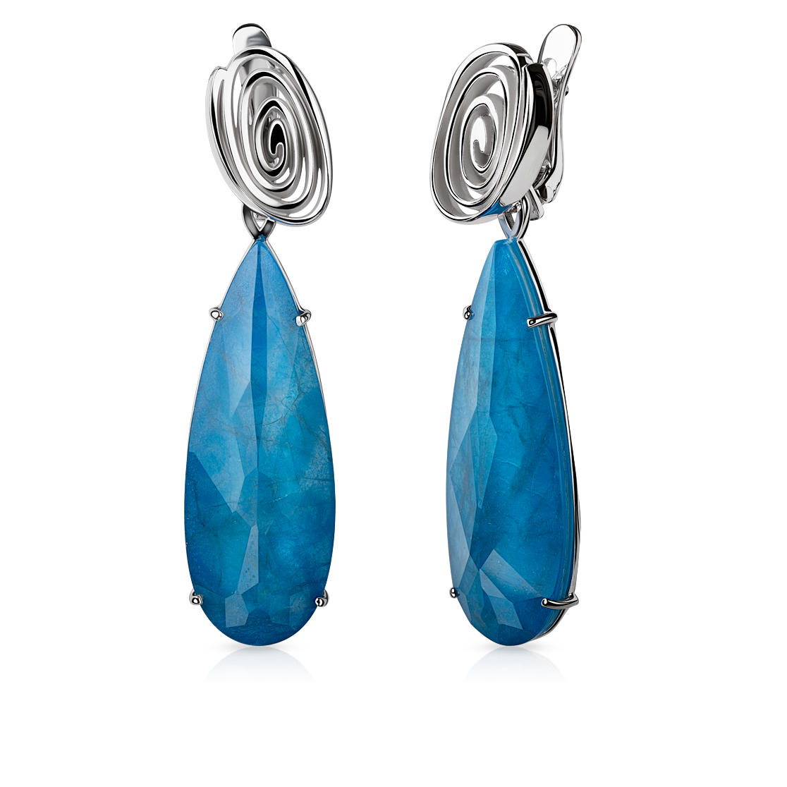 Серьги с апатитом