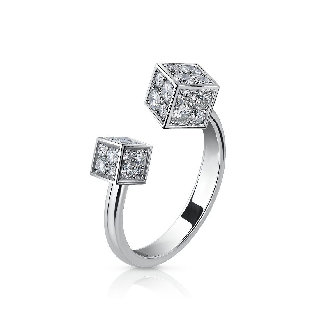 Кольцо CUBE c бриллиантами